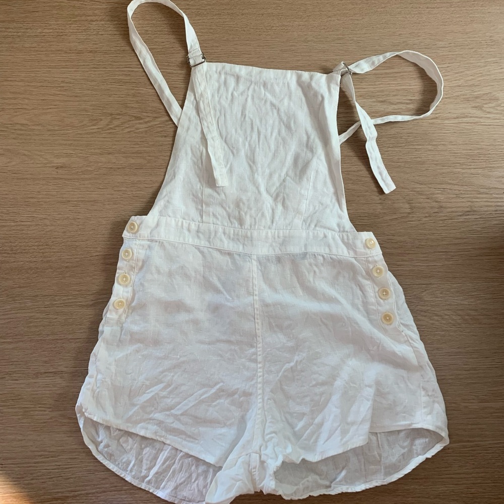 Lily Ashwell white shorts romper